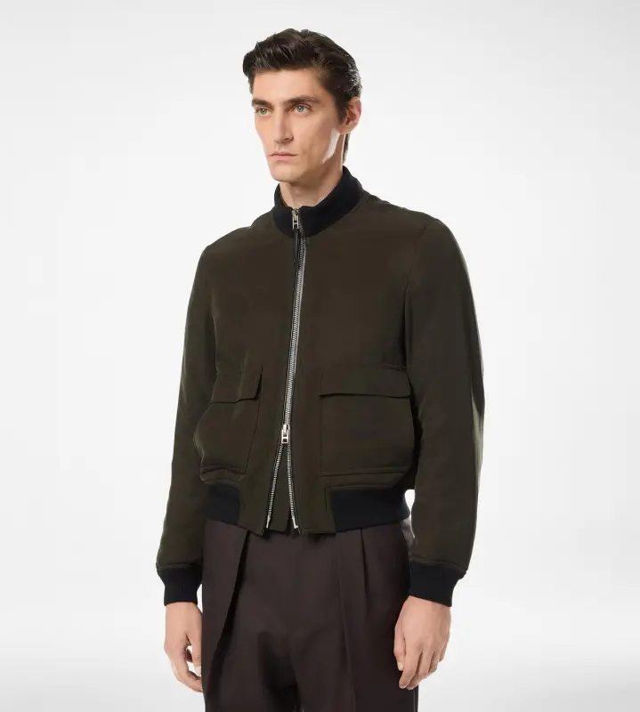 ULTRALIGHT GABARDINE PILOT BLOUSON FOREST GREEN online